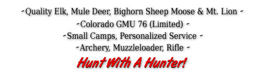 Rio Grande Outfitters - Quality Elk, Mule Deer Hunts, Big Horn Sheep, Moose, Mountain Lion, Archery, Muzzleloader, Rifle